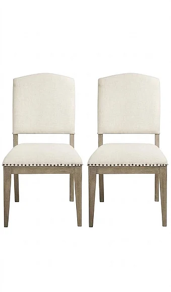 Riverside Myra Upholstered Side Chair in Natural (Set of 2) 59452