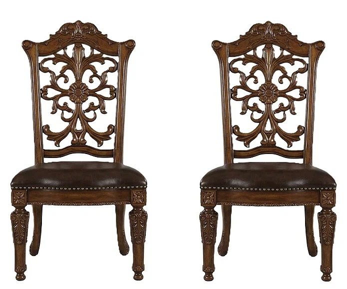 Acme Vendome Cherry Finish Side Chair (Set of 2) 60003
