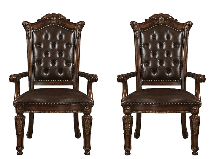Acme Vendome Cherry Finish Arm Chair (Set of 2) 60004A CLEARANCE