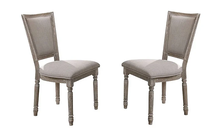 Acme Furniture Gabrian Side Chair (Set of 2) in Reclaimed Gray 60172