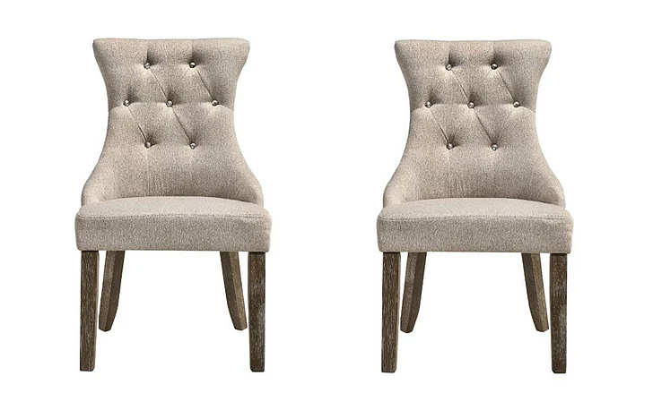 Acme Furniture Gabrian Dining Chair (Set of 2) in Reclaimed Gray 60173