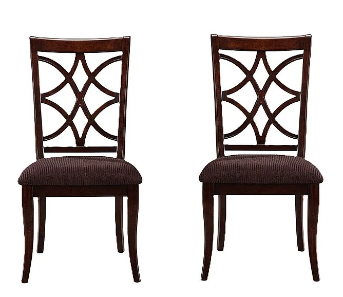 Acme Keenan Dining Side Chairs (Set of 2) in Dark Walnut 60257