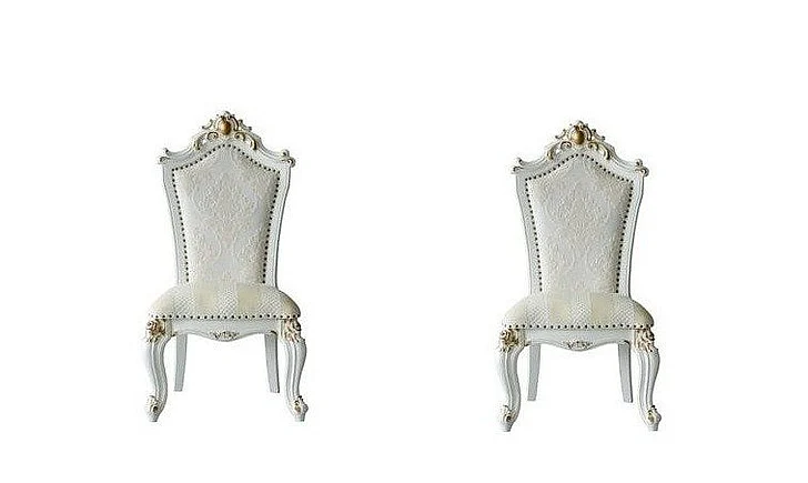 Acme Furniture Picardy Side Chair (Set of 2) in Antique Pearl 63462