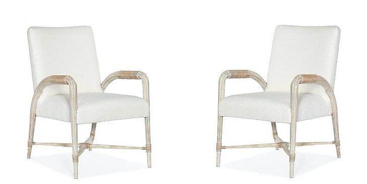 Hooker Furniture Serenity Arm Chair in Whitewashed Oak (Set of 2) 6350-75700-80;6350-75700-80