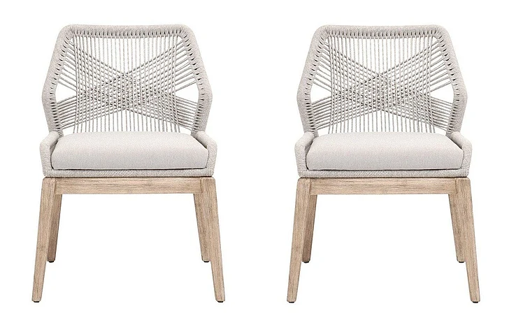 Essentials For Living Loom Dining Chair (Set of 2) in Taupe Fixed 6808KD.WTA/FPUM/NG