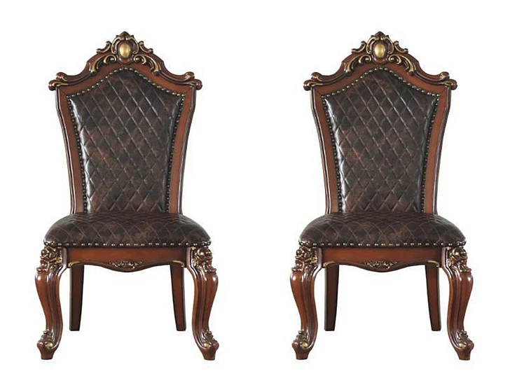 ACME Picardy Arm Chair (Set of 2) in Honey Oak 68223