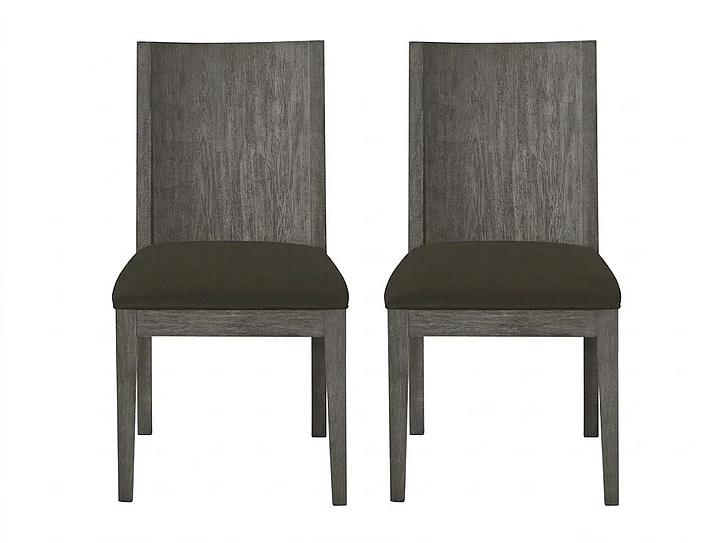 Modus Furniture Plata Dining Chair in Thunder Grey/Mocha 6EL463 (Set of 2)