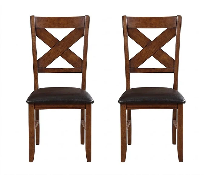 Acme Apollo X-Back Side Chair (Set of 2) in Walnut 70003