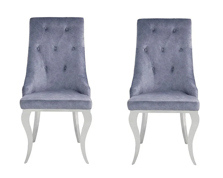 Acme Furniture Dekel Side Chair in Gray ( Set of 2) 70143