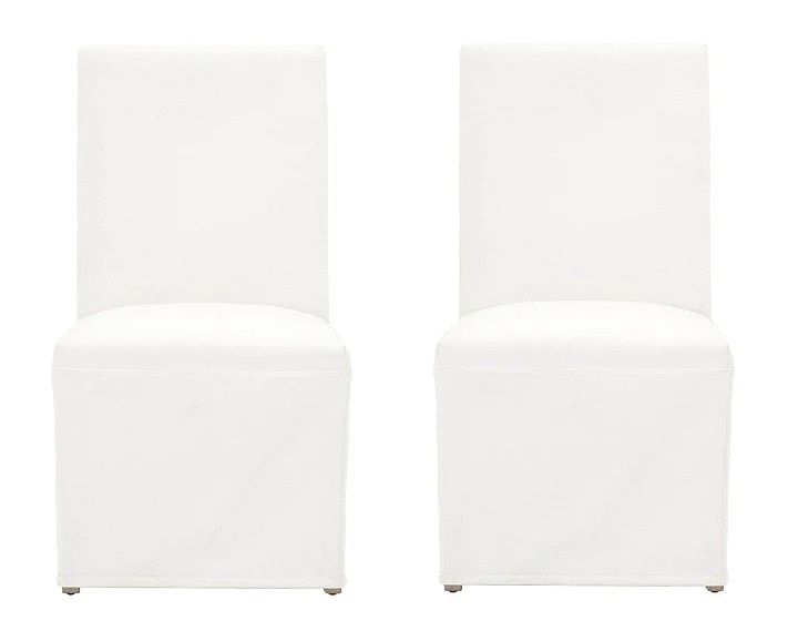 Essentials For Living Levi Slipcover Dining Chair (Set of 2) in LiveSmart Peyton Pearl 7096UP.LPPRL/NGB