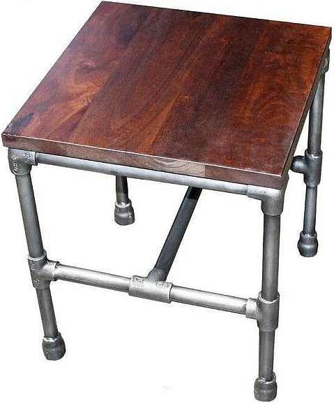 Moti Furniture Anaheim Side Occasional Table Set in Brown 72004001