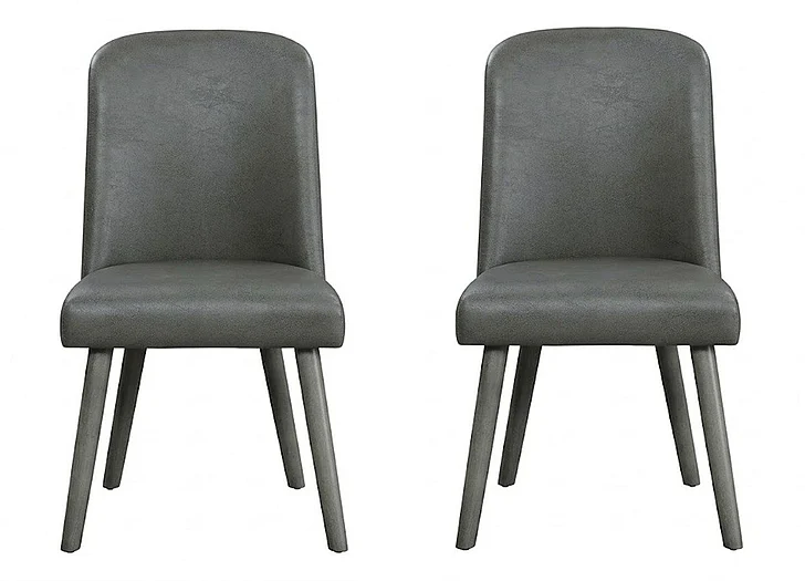 ACME Waylon Side Chair in Gray & Gray Oak 72202 (Set of 2)