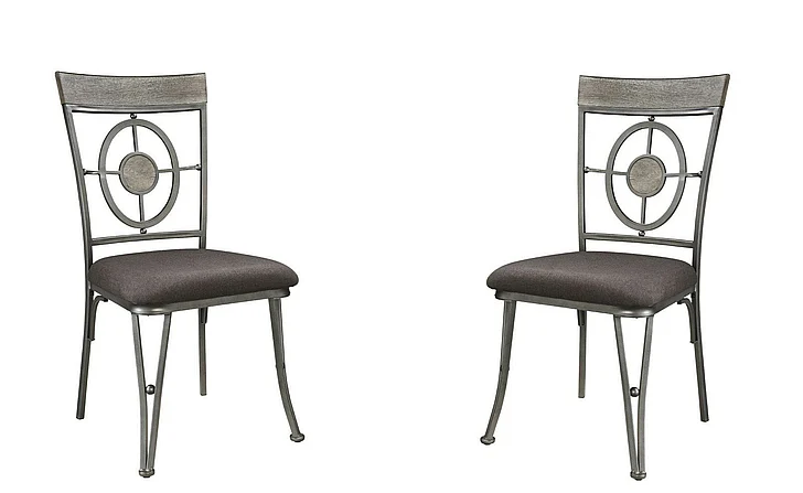 ACME Landis Counter Height Chair (Set of 2) in Gunmetal 73182