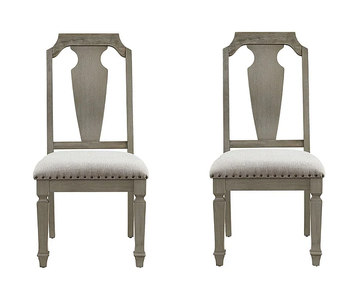 Acme Furniture Zumala Side Chair (Set of 2) in Weathered Oak 73262
