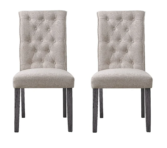 Acme Furniture Yabeina Side Chair (Set of 2) in Gray Oak 73267
