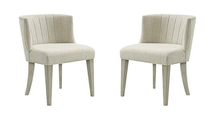 Riverside Cascade Upholstered Curved Back Side Chair (Set of 2) in Dovetail 73454