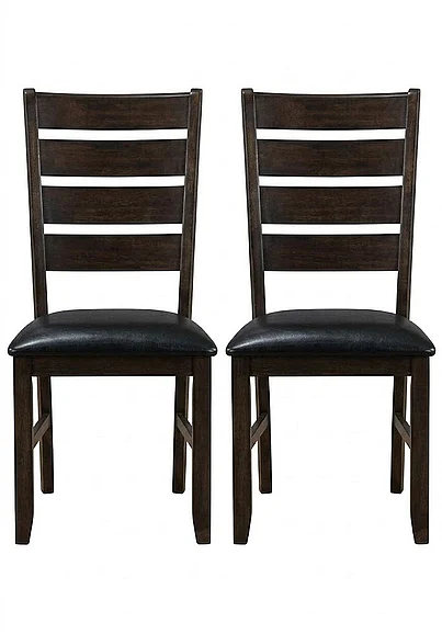 Acme Furniture Urbana Side Chair in Black and Espresso (Set of 2) 74624