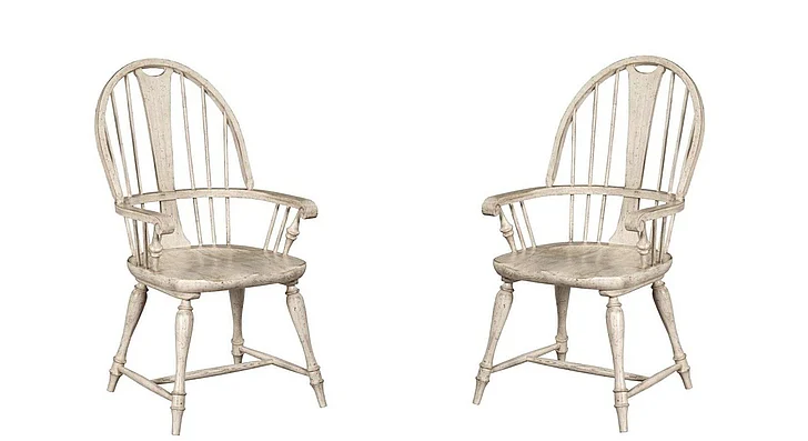 Kincaid Weatherford Baylis Arm Chair in Cornsilk 75-064 (Set of 2)