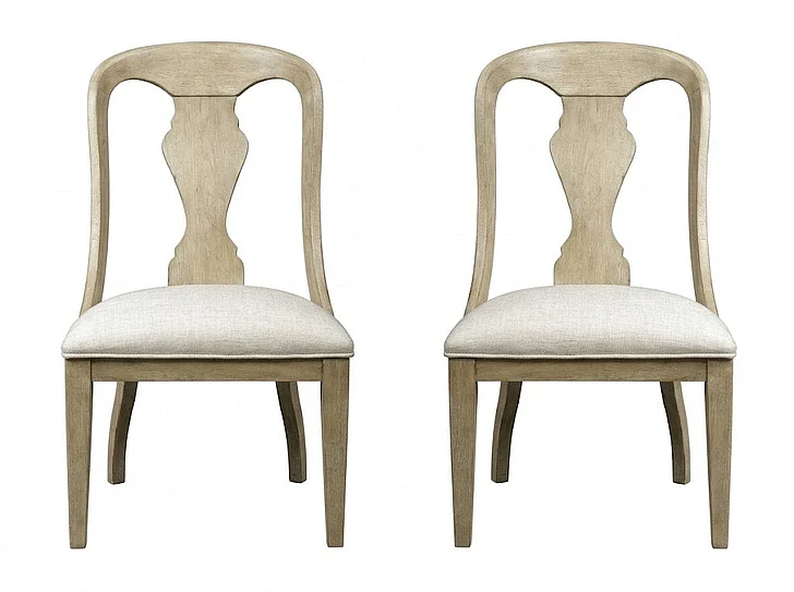 American Drew Litchfield Whitby Upholstered Side Chair (Set of 2) in Driftwood PROMO