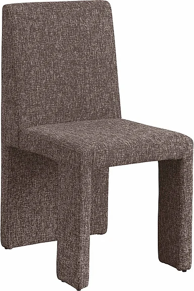 Meridian Benson Linen Textured Fabric Dining Chair in Brown Linen Textured Fabric 751Brown-C