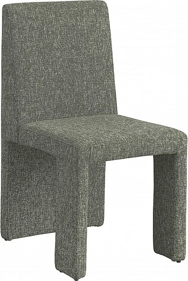 Meridian Benson Linen Textured Fabric Dining Chair in Green Linen Textured Fabric 751Green-C