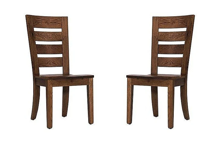 Vaughan-Bassett Dovetail Dining Horizonal Slat Side Chair (Set of 2) in Natural 752-020