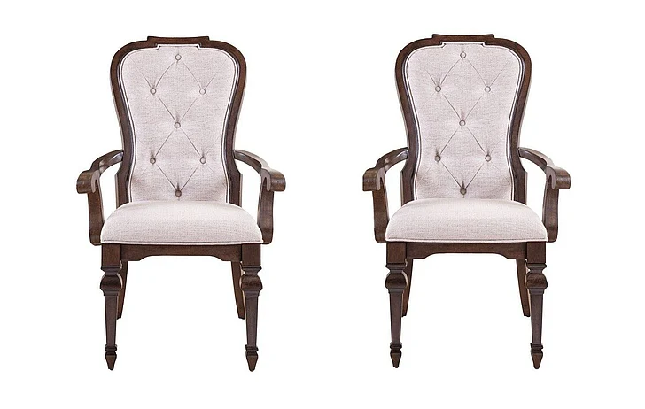 Liberty Furniture Provence Park Uph Arm Chair (Set of 2) in Chateau Brown 765-C9001A