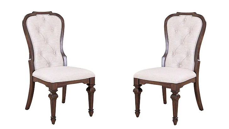 Liberty Furniture Provence Park Uph Side Chair (Set of 2) in Chateau Brown 765-C9001S