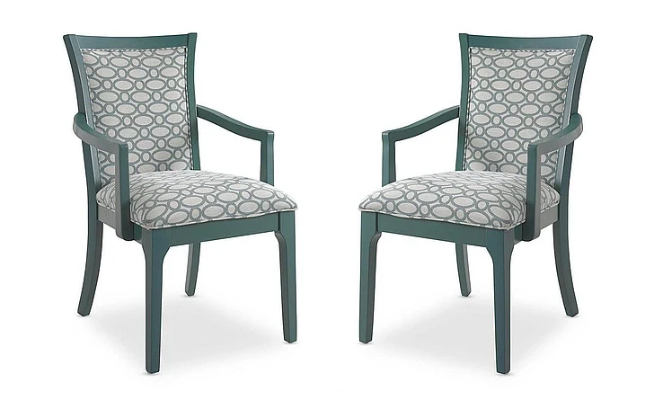 Somerton Open Seating Karolina Arm Chair in Teal (Set of 2) 802C46