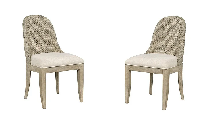 American Drew Vista Boca Woven Chair in White Oak (Set of 2) 803-622C