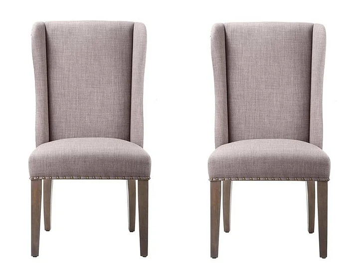 Modus Crossroads Alex Uhpolstered Wingback Dining Chair in Dolphin 8PH366X (Set of 2)