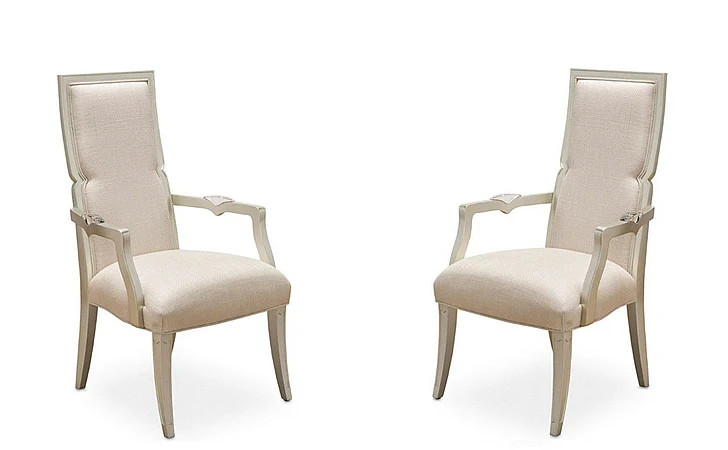 AICO Camden Court Dining Arm Chair (Set of 2) in Pearl 9005004A-126 CLOSEOUT