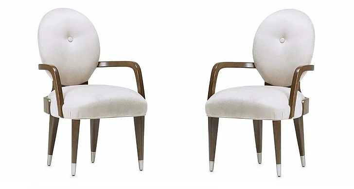 AICO Roxbury Park Arm Chair (Set of 2) in Slate 9006004-220