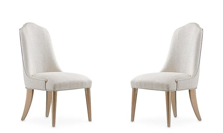 AICO Malibu Crest Side Chair in Chardonnay (Set of 2) 9007003-822