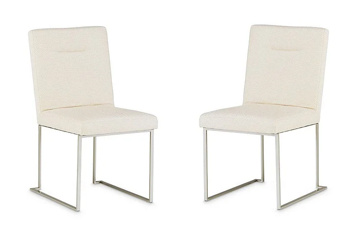 AICO Laguna Ridge Side Chair (Set of 2) in Brushed Silver 9083003-814 CLOSEOUT