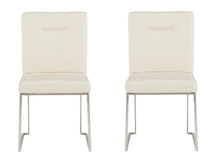 AICO Laguna Ridge Side Chair (Set of 2) in Brushed Silver 9083003-814 CLOSEOUT