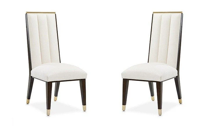 AICO Belmont Place Side Chair (Set of 2) in Espresso 9085003-409