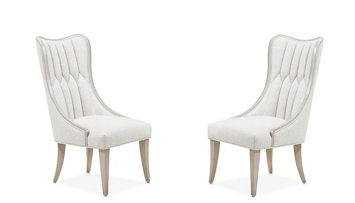 AICO Furniture St. Charles Dining Side Chair (Set of 2) in Dove Gray 9088003-803