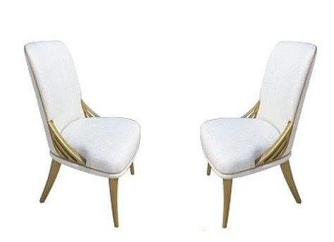 AICO Furniture La Terrazza Side Chair (Set of 2) in Creamy Pearl 9092003A-112
