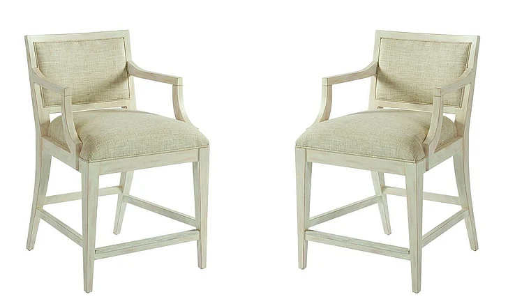 Barclay Butera Newport Eastbluff Upholstered Counter Stool in Sailcloth (Set of 2) 921-895-01