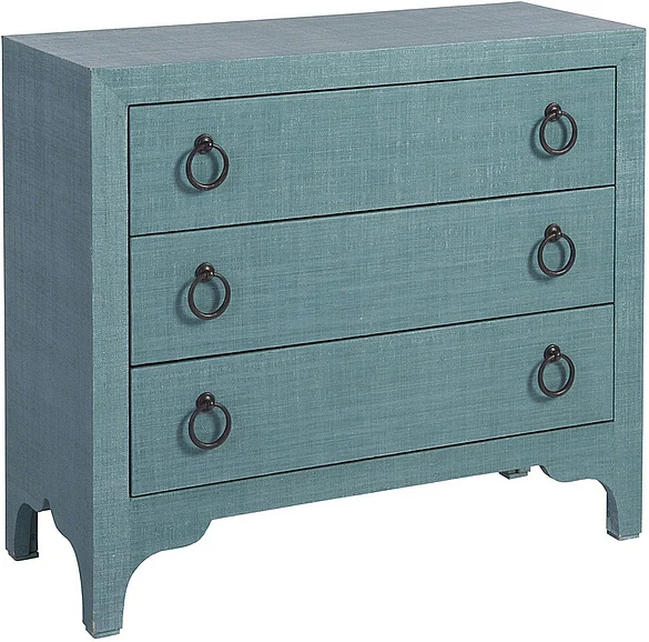 Barclay Butera Newport Balboa Island Raffia Hall Chest in Seaglass 923-974