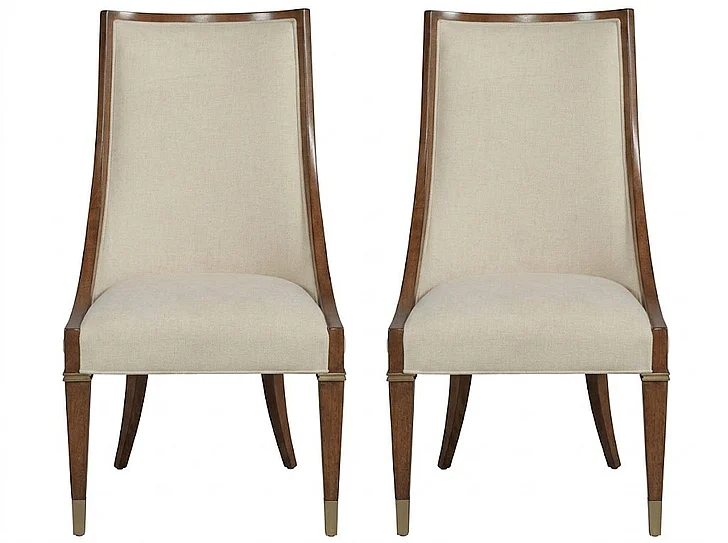 American Drew Vantage Cumberland Upholstered Chair in Medium Stain 929-622 (Set of 2) PROMO