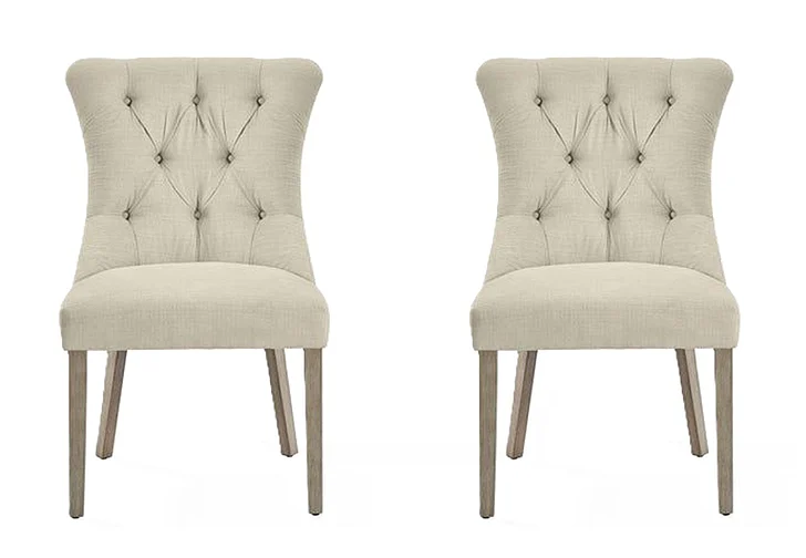 Modus Ethan Upholstered Dining Chair in Sand Dollar Linen 9LAJ63E (Set of 2)