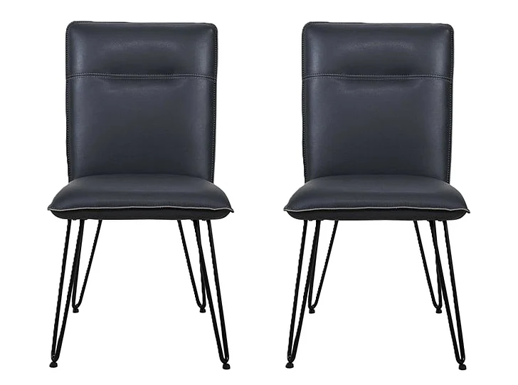Modus Crossroads Demi Hairpin Leg Dining Chair in Cobalt 9LE866D (Set of 2)