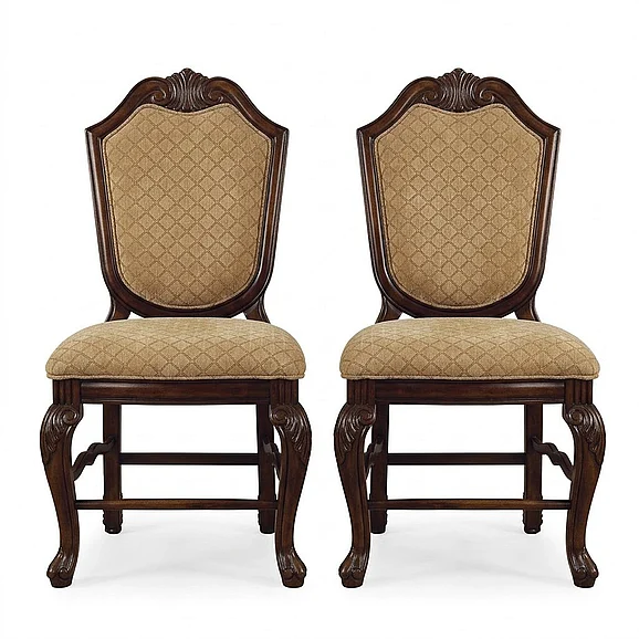 ACME Chateau de Ville Counter Height Chair in Espresso (Set of 2) 64084A