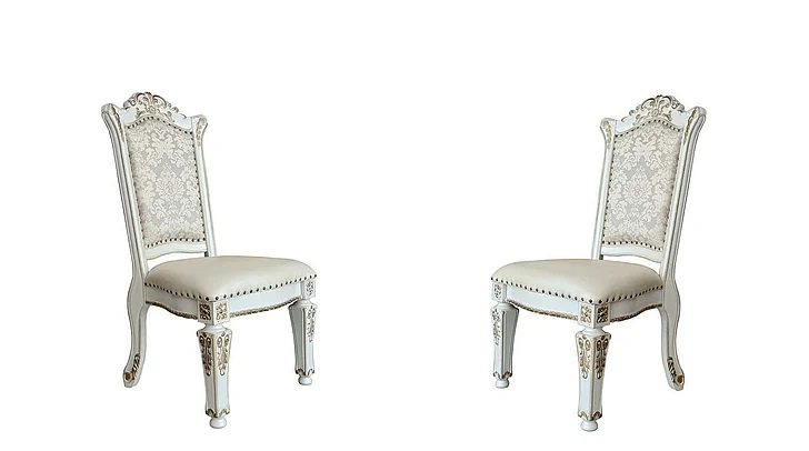 Acme Furniture Vendome Side Chair (Set of 2) in Antique Pearl DN01348