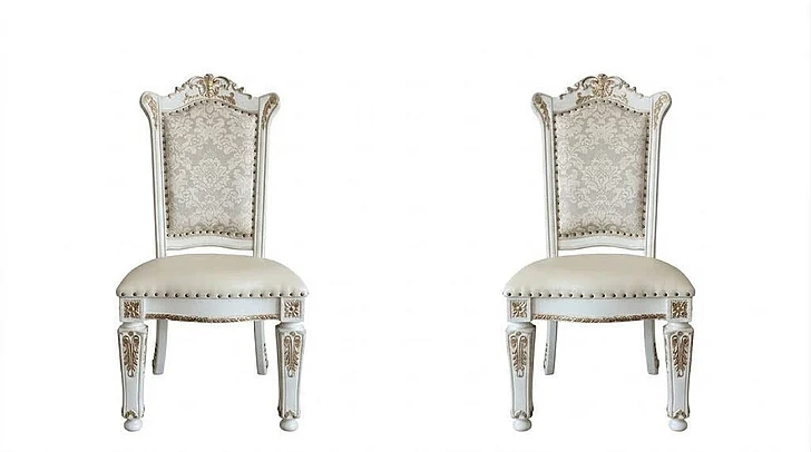 Acme Furniture Vendome Side Chair (Set of 2) in Antique Pearl DN01348