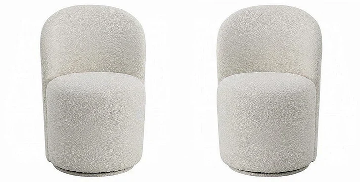 ACME Hollis Side Chair (Set of 2) in Beige Boucle DN02219