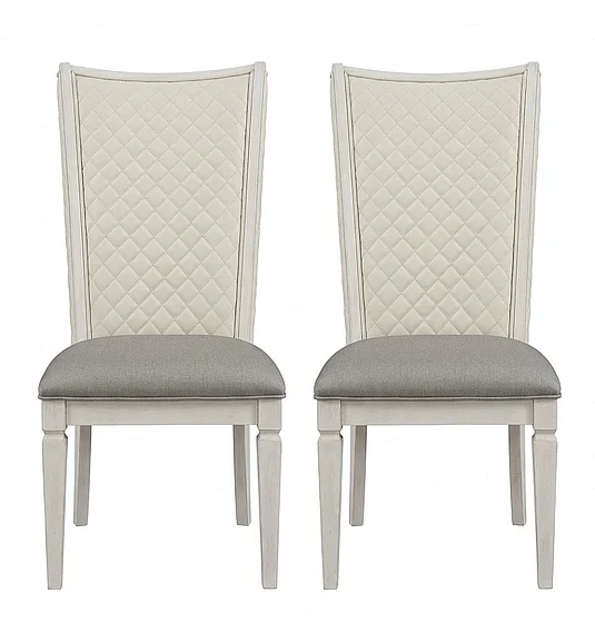ACME Katia Upholstered Side Chair in Gray DN02275 (Set of 2)