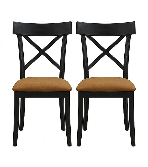 ACME Hillary Side Chair in Brown DN02306 (Set of 2)